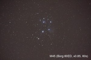 M45, Borg 60ED, x 0.85 reducer