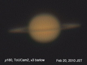 土星（x3 barlowで拡大）